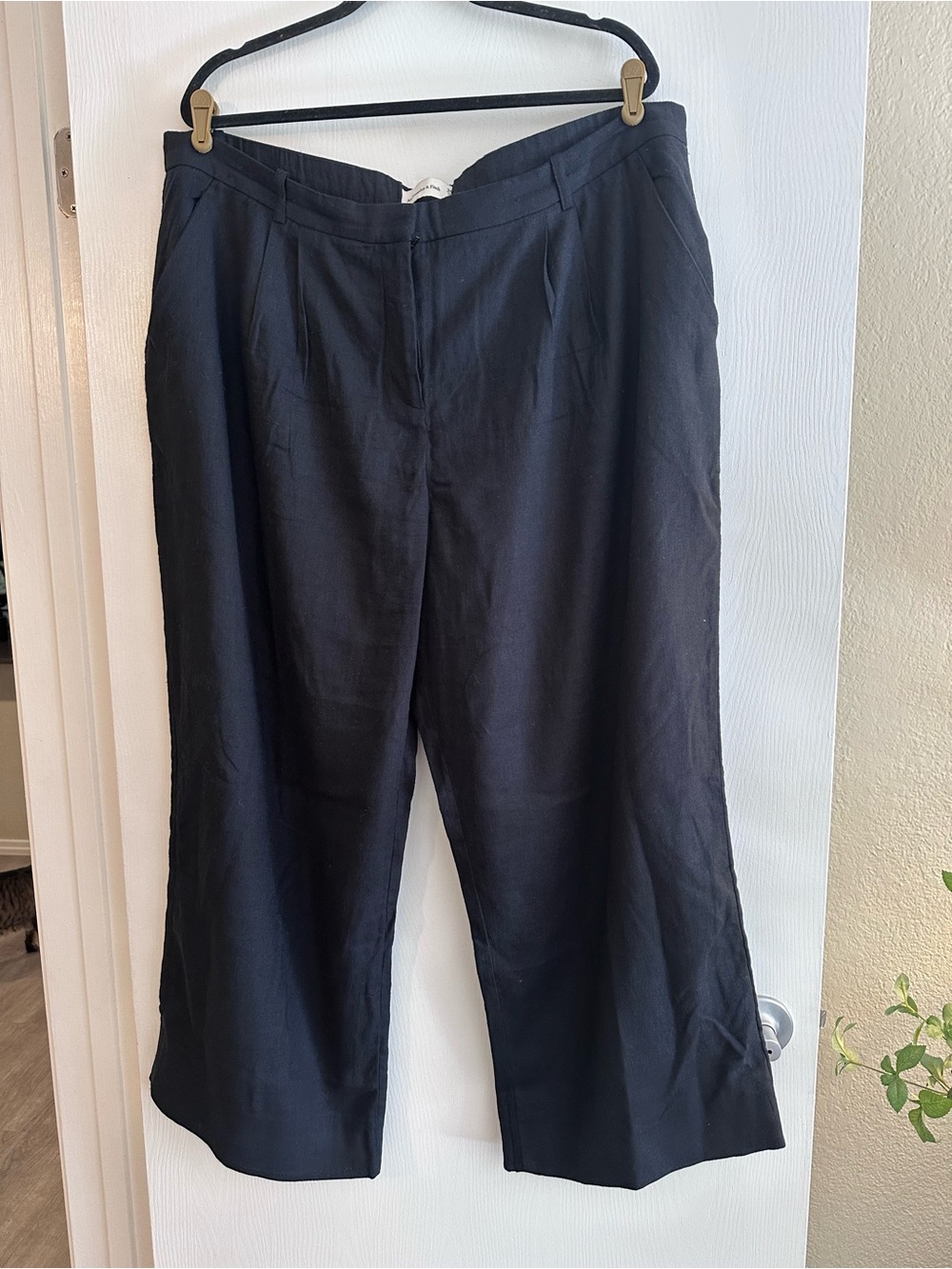 Abercrombie Curve Love Low Rise Linen Wide-Leg Pants